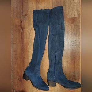 Zara suede knee high boots